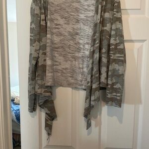Army print cardigan